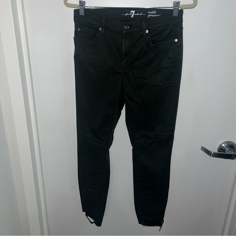 7 For All Mankind Mid Rise Gwenevere Skinny Ankle Jeans Army Green